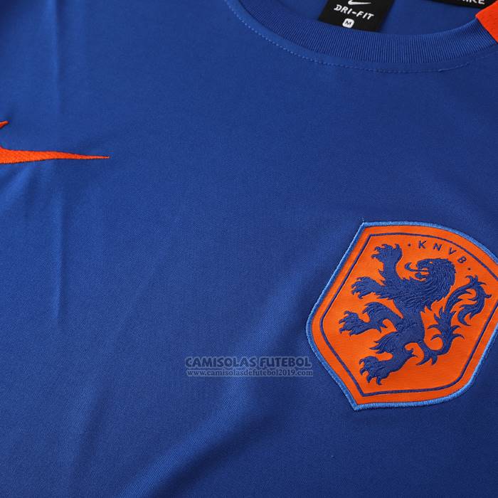 Fato de Treino Holanda Manga Curta 2024-2025 Azul - Calcas Curta